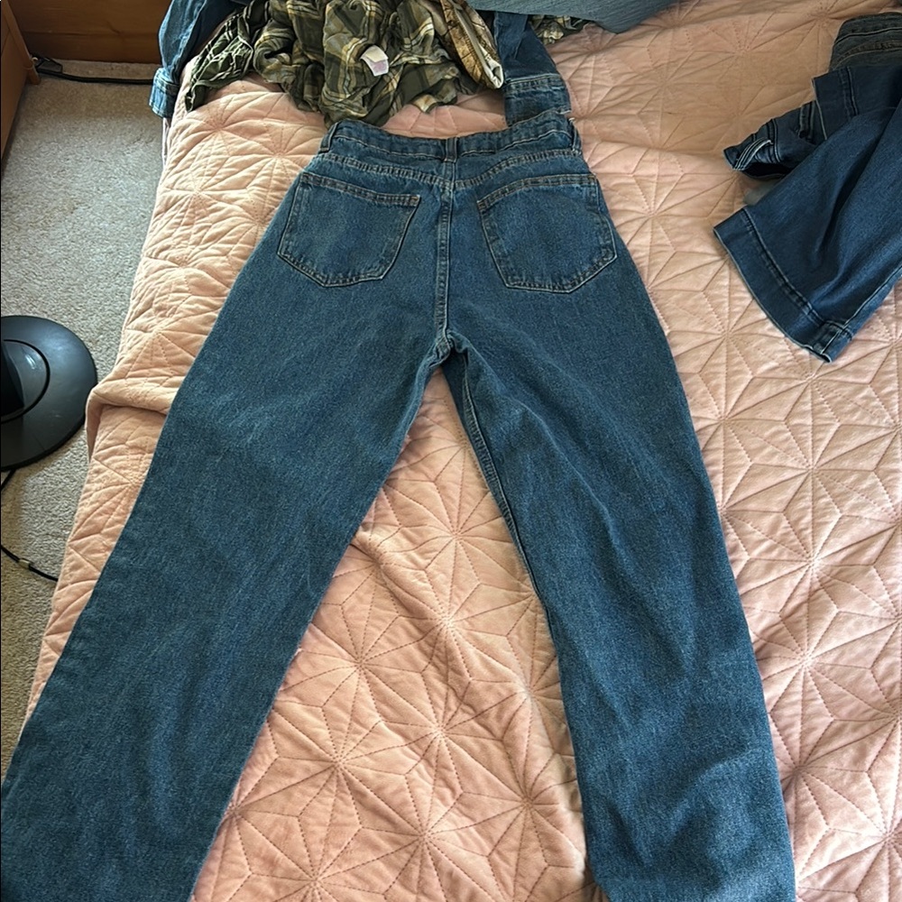 SHEIN Blue Flare Wide Leg Jeans